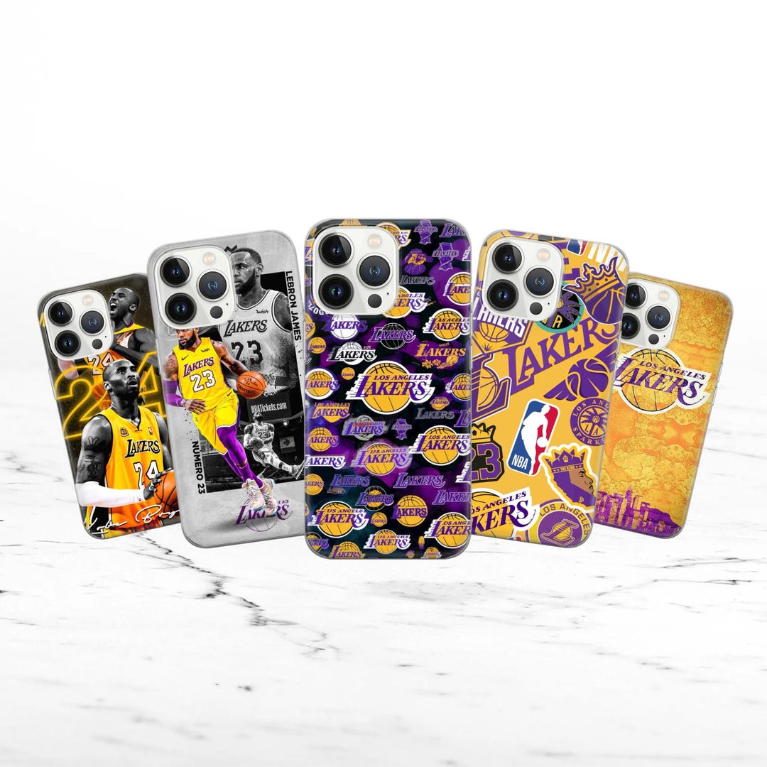 Lakers Phone Case NBA Cover for iPhone 15 Pro, 14, 13, 12