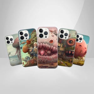 Fantasy World Phone Case Mythical Creatures Cover for iPhone 15 14 13 12 Pro  XR 8 7, Samsung S23 S22 A73 A53 A13 A14 S21 Fe S20, Pixel 7 6A