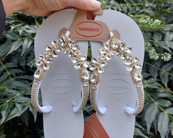 Wedding Decorated Flip-Flops Havaianas