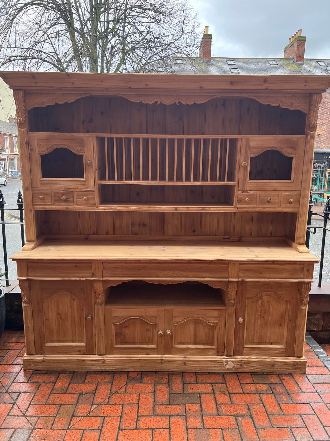 Large Vintage Pine Dresser Etsy
