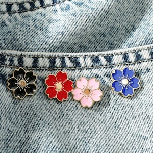 Flower Enamel Pins | Multi-color Flower Pins