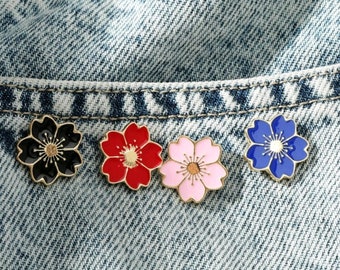Flower Enamel Pins | Multi-color Flower Pins