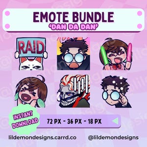 Dan Da Dan Emote Bundle for Twitch/Discord/YouTube | Custom Twitch Emotes | Cute Emotes | Discord Emotes | Discord Stickers | Stream Emotes
