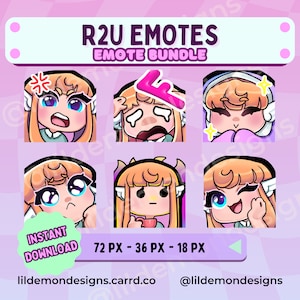 Angel Girl / Twitch Sub / Emotes / Kawaii / Cute Twitch Emotes / Emotes For Streamers / Streamer
