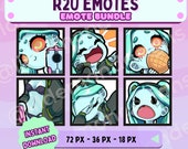 Anime Emotes / Twitch Sub / Emotes / Kawaii / Cute Twitch Emotes / Emotes For Streamers / Streamer