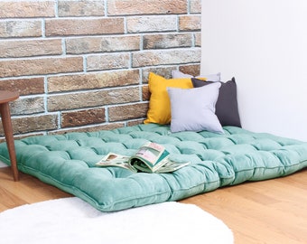 Floor Pillow-Sofa Cushion-Large Floor Cushion-Reading Nook Cushion-Futon Cushion-Velvet Bench Cushion-Corner Cushion-Meditation Pillow