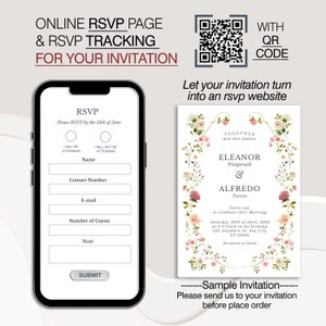 Individuelles Online-RSVP für Ihre Einladung, QR-Code & Online-RSVP-Tracker, schnelles und einfaches Event-Managment-Tool, ideal für besondere Events