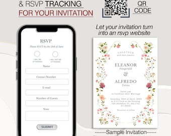 Custom Online RSVP To Your Invitation, QR Code & Online RSVP Tracker, Quick and Simple Event Management Tool, Ideal for Special Events