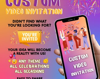Custom Animated Video Invitation: Personalized Digital Party Invite (Digital)
