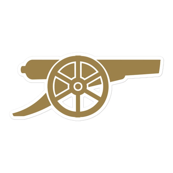 Arsenal Cannon Sticker (White)