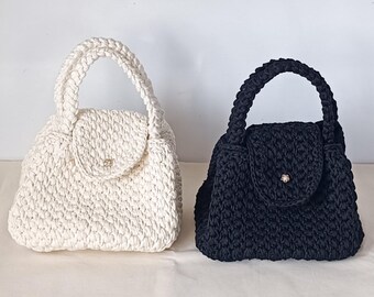Crochet Handbag – Stylish Handmade Purse, Everyday Tote Bag