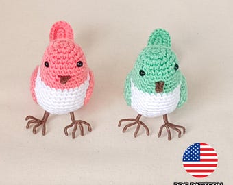 Crochet Robin Toy Pattern PDF | Small Bird Amigurumi Tutorial | DIY Animal Doll