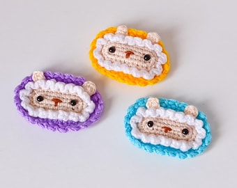 PDF Pattern : Crochet Lamb Hair Clip || DIY Sheep Accessories