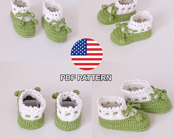Crochet Green Baby Booties Tutorial | Easy Handmade Shoes for 9–12 Months