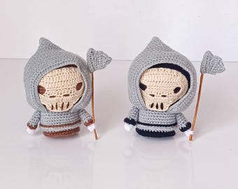 Crochet Grim Reaper Amigurumi Pattern: Mini Skeleton Doll (PDF Pattern)