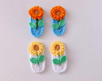 PDF Pattern : Crochet Flower Hair Clip | Easy DIY Summer Accessories