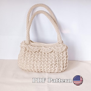 Macrame Shoulder Bag PDF Pattern: Beginner-Friendly Crochet Tote
