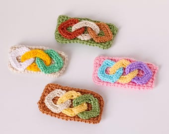 PDF Pattern: Crochet Four-Cornered Loop Hairpin | Elegant Handmade Hair Accessory
