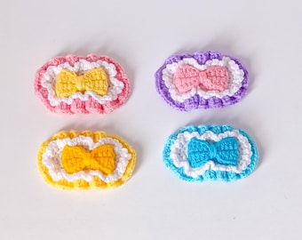 Pdf Pattern: Crochet Hair Clip Pattern | DIY Ribbon Bow Accessories
