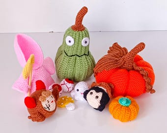 Set di amigurumi all'uncinetto per Halloween: decorazioni spettrali fatte a mano