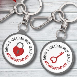 Personalized couple keychain set keyring wedding gift anniversary keychains custom couple matching couple keychain gift keepsake keyring