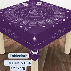 Tarot cloth home altar cloth celestial themed gift spiritual gift home decor zodiac decor mystical decor divination gift wiccan decor boho