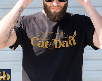 Clothing for dad cat dad shirt cat owner shirt cat fathers day gift best cat dad crazy cat dad cat lover tshirt cat parent gift tshirt men