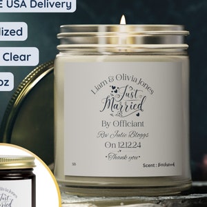 Personalized wedding officiant candle wedding officiant gift for pastor appreciation gift for priest gift customized reverend gift thank you