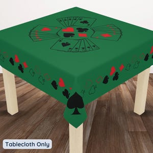 Playing card gift game table cloth card table cover card table decor man cave decor pub games decor home games night gift casino poker decor