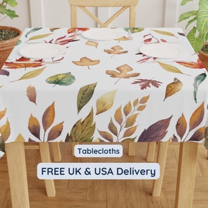 Fall cottagecore tablecloth wedding Fall decor for dining room table gift for new home gift ideas thanksgiving gift for nature lovers garden