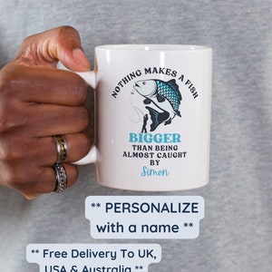 Cadeau de pêche mug personnalisé cadeau de pêche personnalisé cadeau de pêcheur drôle amour pêche cadeau papa cadeau de pêche petit ami cadeau de pêche unique