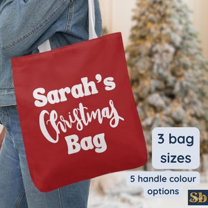Personalized Christmas tote bag for christmas gift festive tote bag holiday tote bag christmas shopping bag christmas custom christmas bag