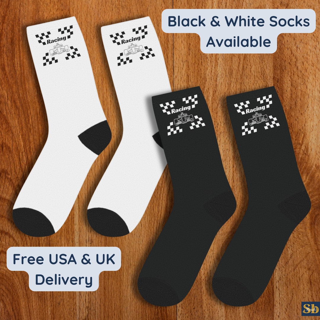 Racecar Socks F1 Socks Car Guy Present Car Lovers Gift Funny Unique