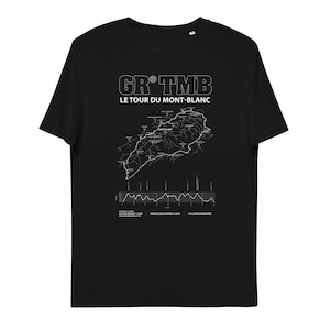 T-shirt unisexe en coton biologique - GR TMB - Tour du Mont-Blanc