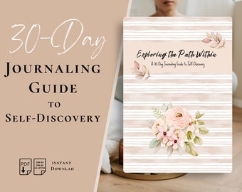 Guided Journaling, 30-Day Journal, Therapy, Guided Self-Care Journal, Self-Reflection Journal for GoodNotes, Psychology, Workbook, Prompts