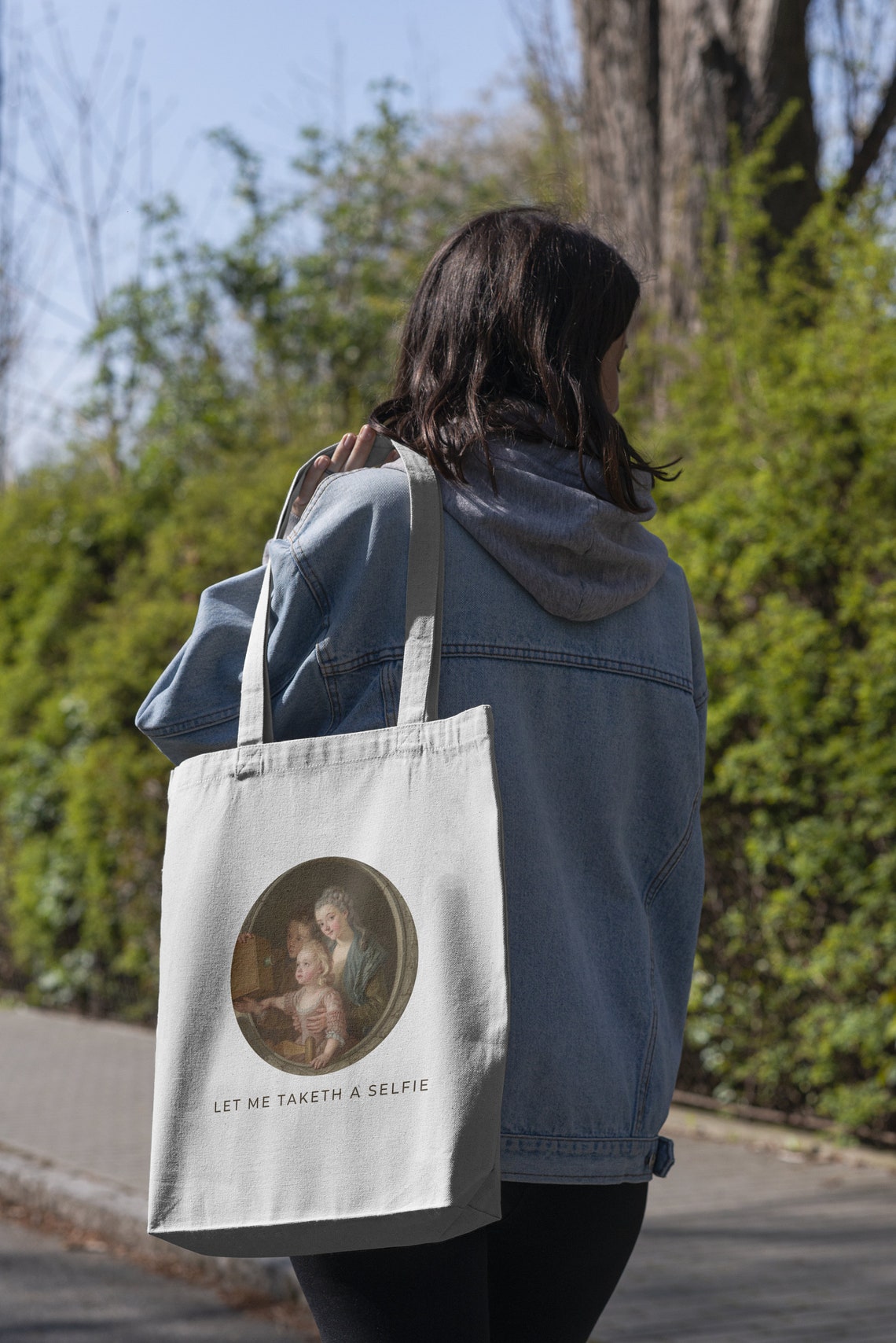 Camera Obscura Meme Canvas Tote Bag Aesthetic Let Me Taketh A Etsy