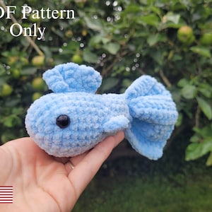 Colorful No-Sew Amigurumi Fish Crochet Pattern - Easy DIY Toy Gift