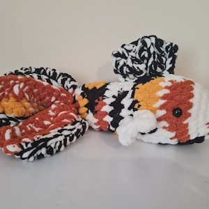 Pluszowa ryba Amigurumi szydełkowana - prezent urodzinowy - Koi - bojownik - przytulna miękka słodka - prezent na dzień ojca - zabawka dla dzieci - miś - wodny - duma