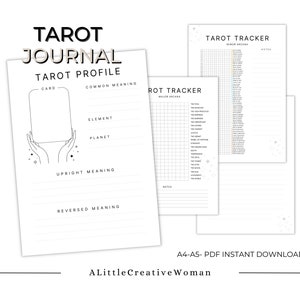 TAROT JOURNAL Gift Tarot Stickers Mini Tarot Planner Tarot Card
