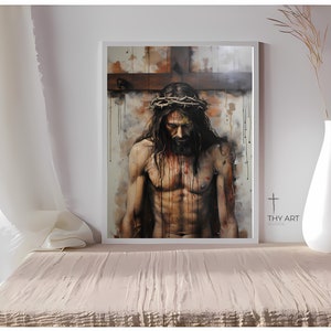 Jesus Crucified on the Cross, Spray Paint, Jesus Crucifixion Painting, The Crucifixion of Christ in the Bible, Jesus Crucifixion Art, Jesus