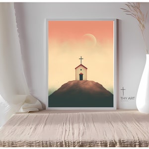 Christian Minimalist Art, Modern Religious Art, Contemporary Christian, Christian Artwork for Home, Contemporary Religious, Religious Print