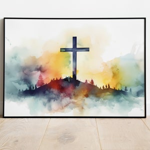 Cross, Watercolor, Christian Cross, Holy Cross, Catholic Cross, Crucifix, Orthodox Cross, Celtic Christian Cross, Catholic Crucifix