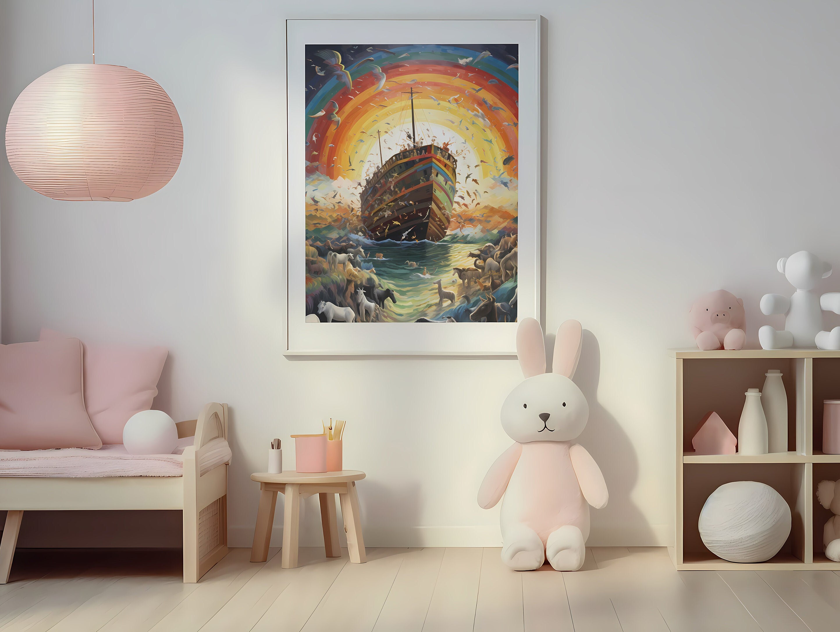 Noahs Ark Watercolor Painting Noahs Ark Painting Noahs Ark - Etsy