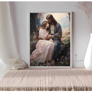 Mary Magdalene, Mary and Jesus, Oil Painting, Jesus and Mary Magdalene, Jesus Mary Magdalene, Mary with Jesus, The Gospel of Mary Magdala