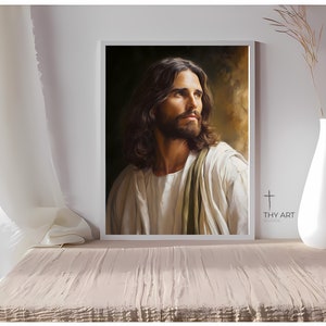 Jesus Christ Artwork, Christian Art Print, Christian Prints, Modern Religious Art, Beautiful Christian Picture, Christ Artwork