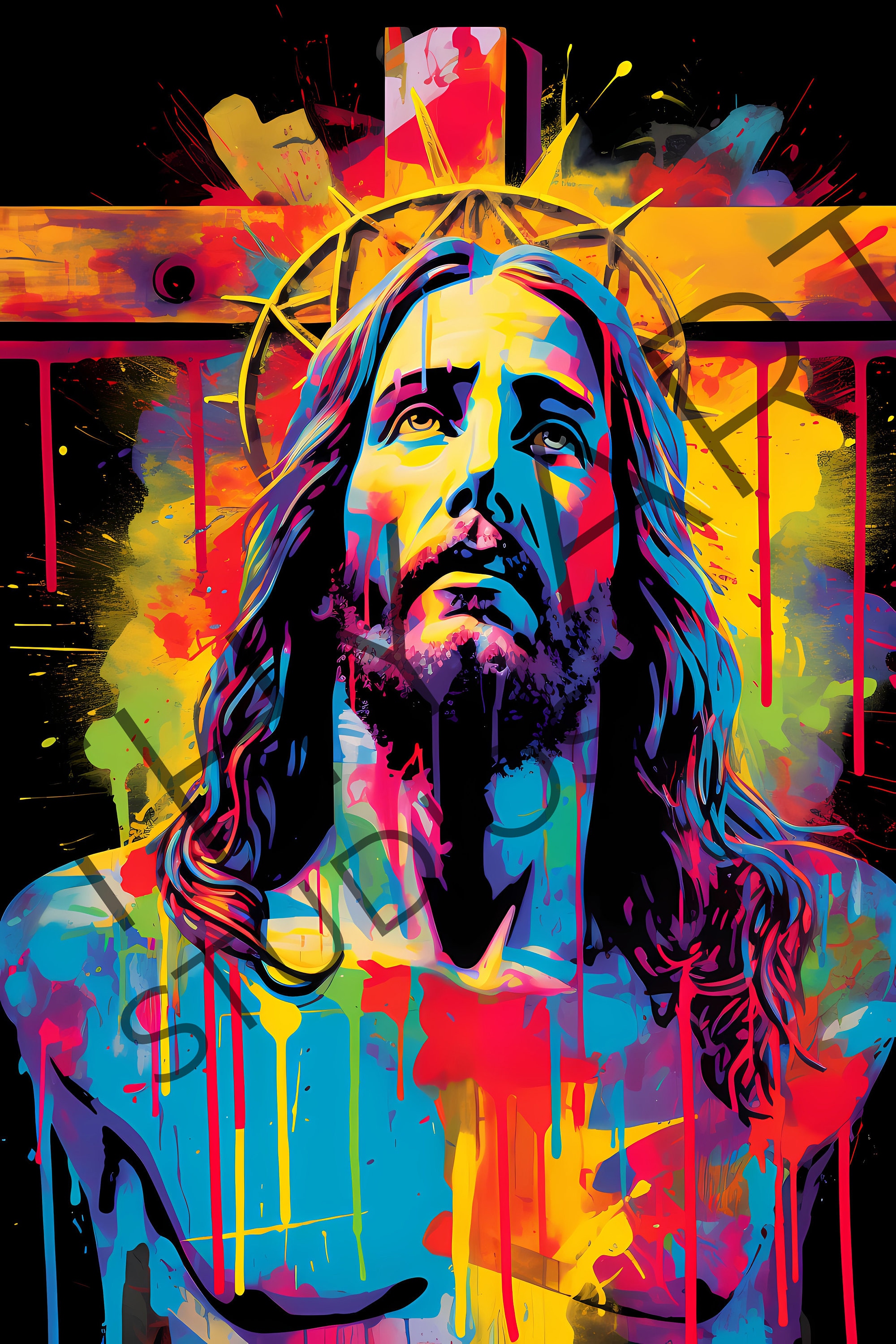 Pop Art Jesus Christ Print, Modern Christian Art (digital Download) - Etsy