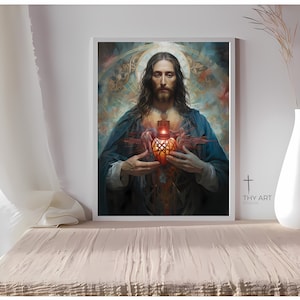 Jesus Christ, Sacred Heart, Immaculate Heart of Jesus, Jesus Christ Heart, Jesus Burning Heart, Catholic Sacred Heart of Jesus, Jesus Art