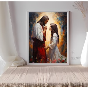 Mary Magdalene Art, Impasto Style, Mary and Jesus, Jesus and Mary Magdalene, St Mary Magdalene, Mary and Jesus Painting, Mary and Jesus Art