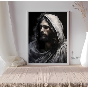 Portrait of Jesus Christ, Charcoal, Picture of the Real Jesus Christ, Christian Picture of Jesus, A Picture of Jesus Christ, Jesus Artwork