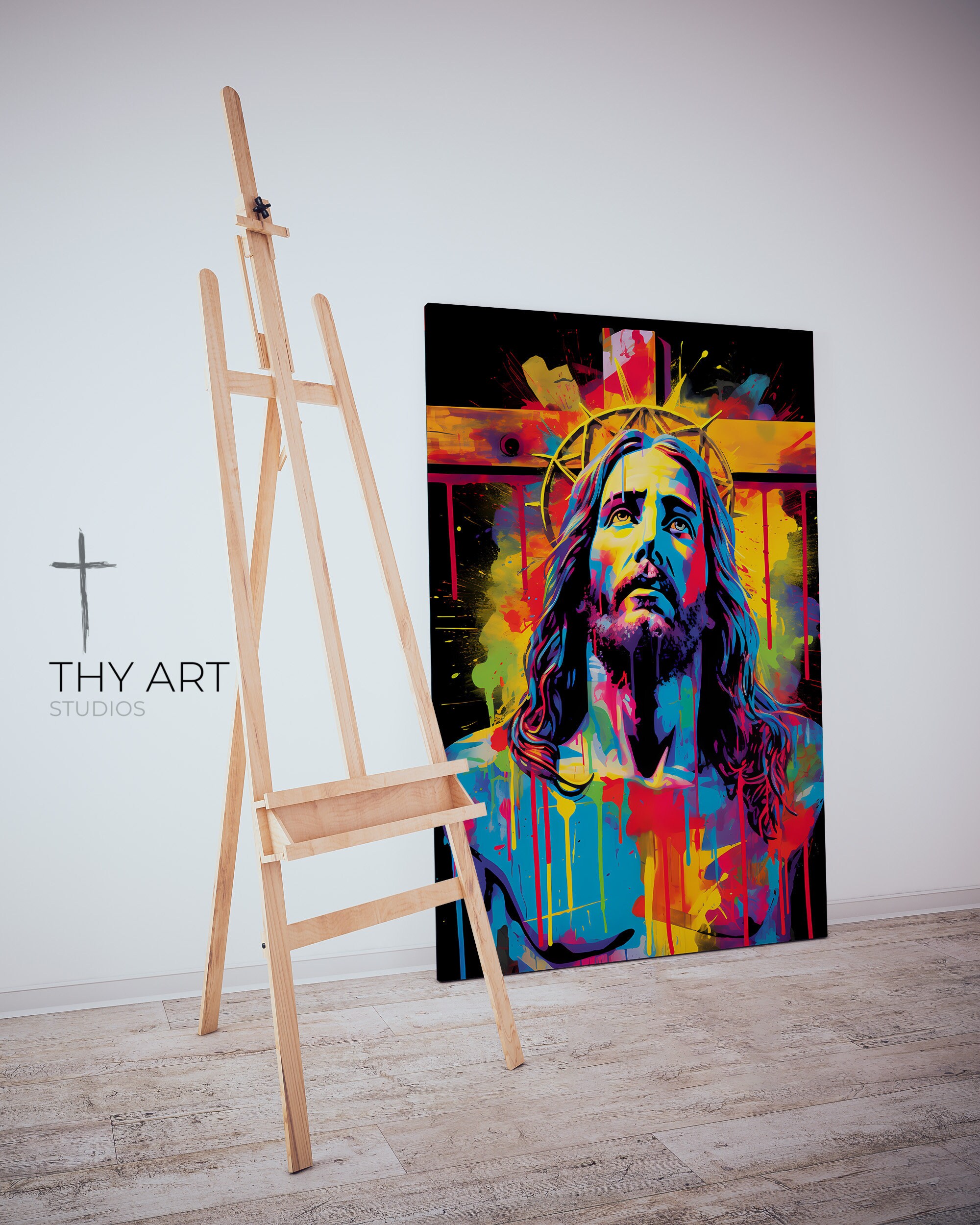 Pop Art Jesus Christ Print, Modern Christian Art (digital Download